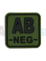 JTG Bloodtype Square PVC Patch AB NEG (Forest)