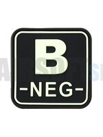 JTG Bloodtype Square PVC Patch B NEG (Glow In The Dark)