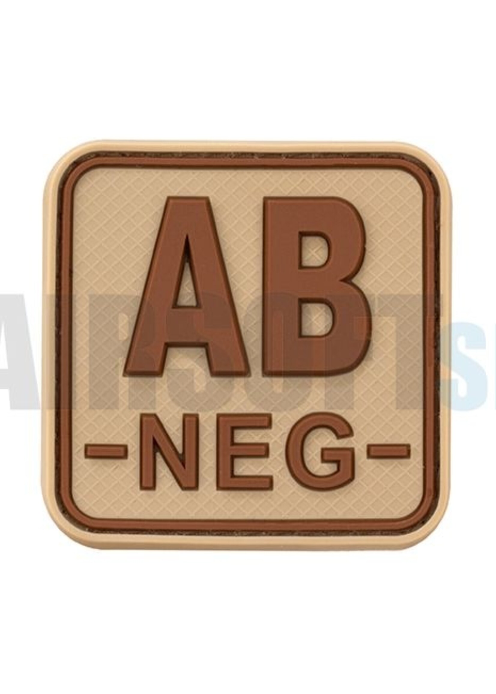 JTG Bloodtype Square PVC Patch AB NEG (Desert)