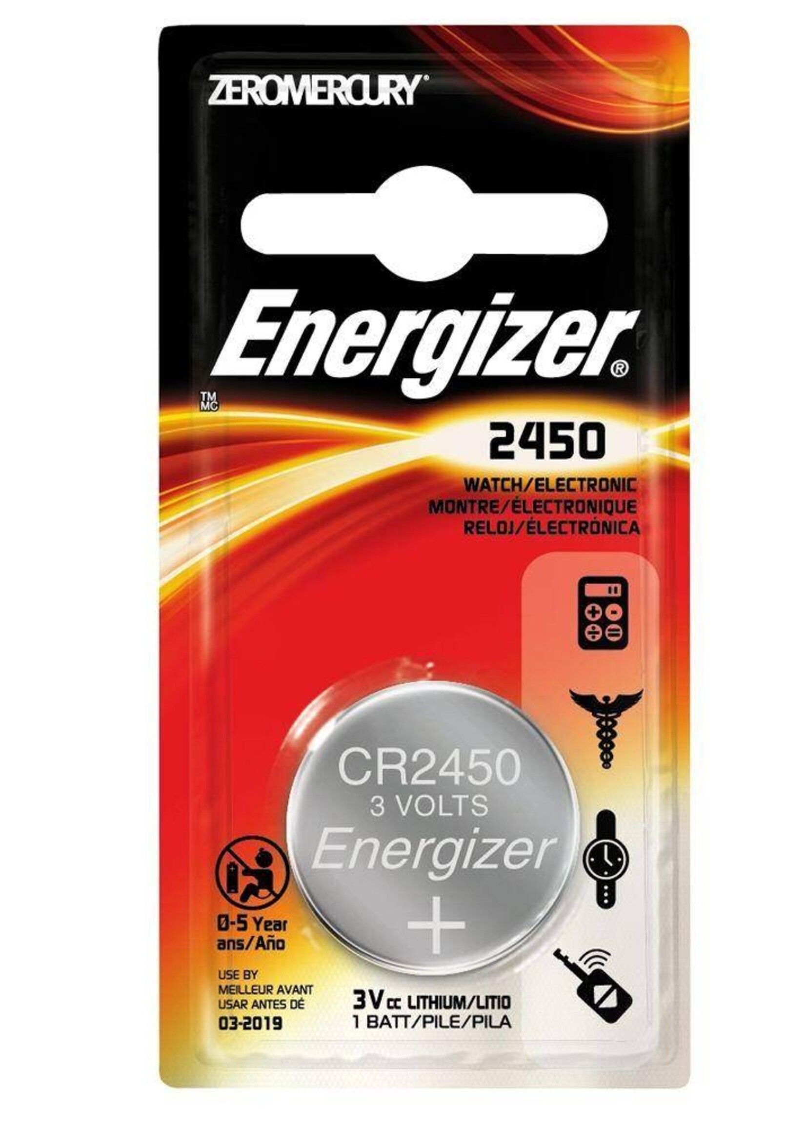 Energizer CR2450 Lithium 3V Batterij