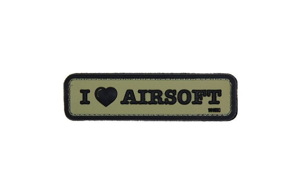 I Love Airsoft PVC Patch (Olive)