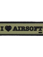 101 Inc I Love Airsoft PVC Patch (Olive)