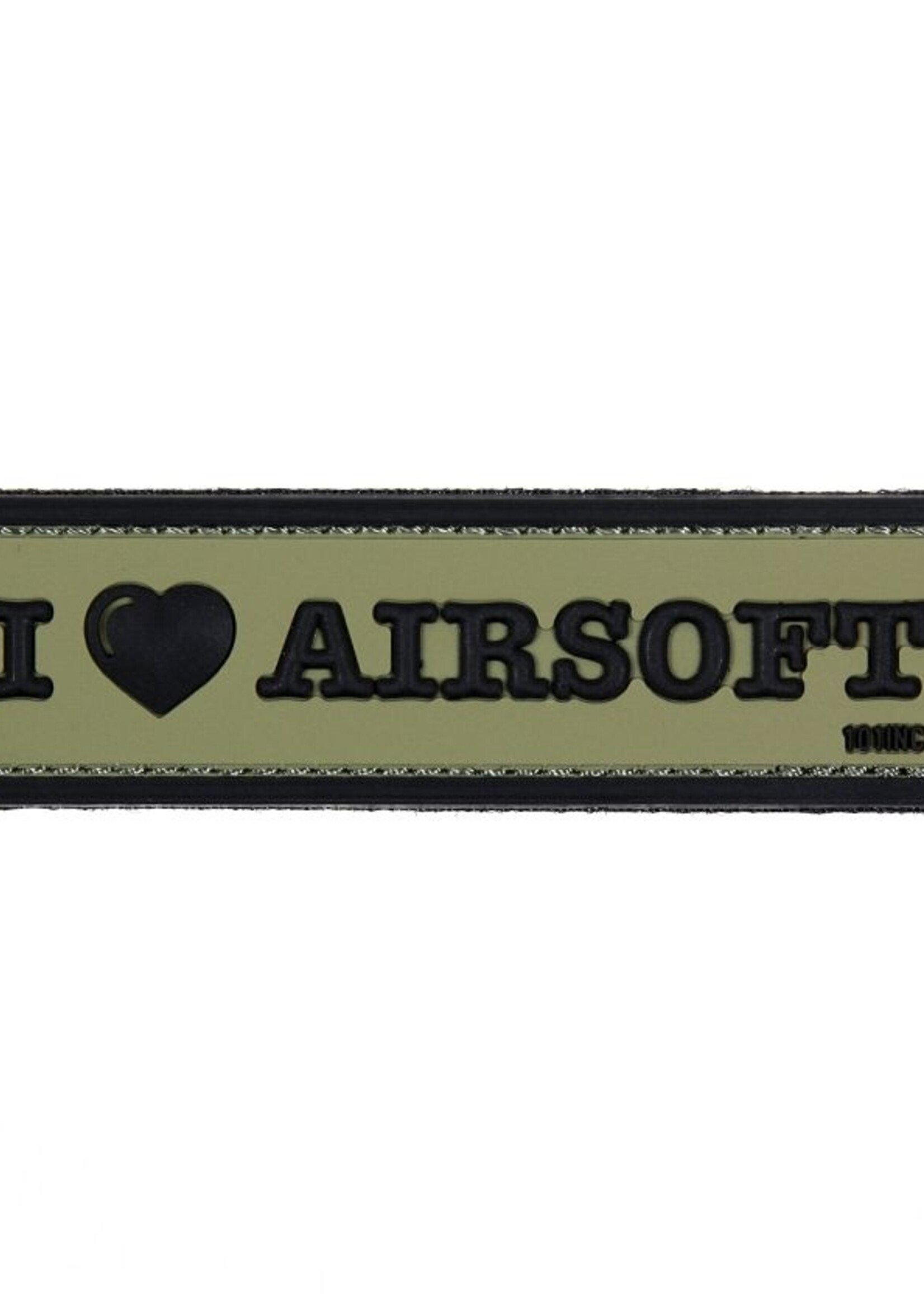 101 Inc I Love Airsoft PVC Patch (Olive)