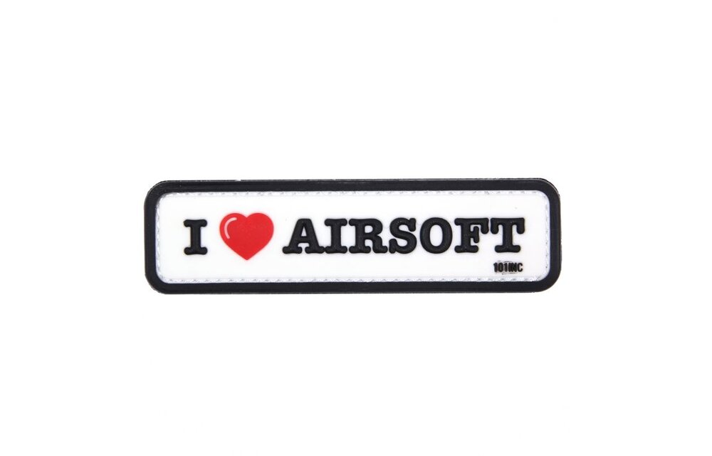 I Love Airsoft PVC Patch (White)