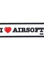 101 Inc I Love Airsoft PVC Patch (White)