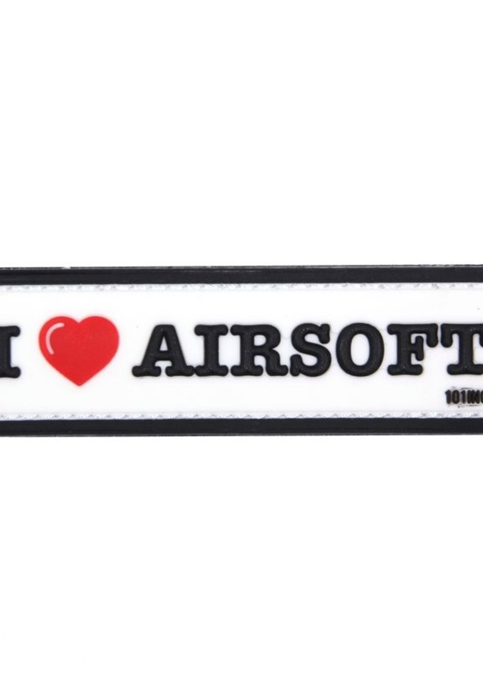 101 Inc I Love Airsoft PVC Patch (White)