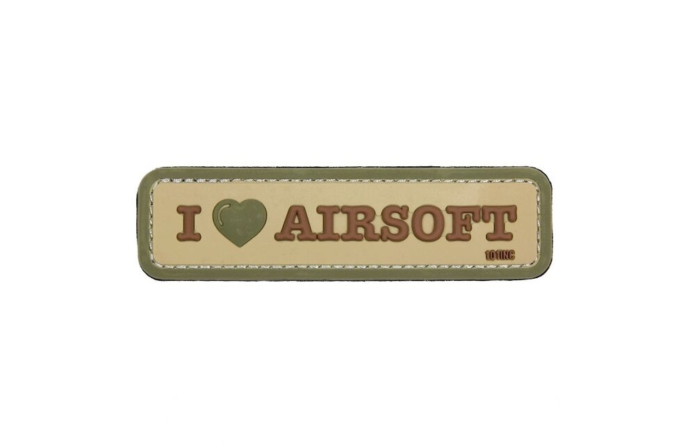 I Love Airsoft PVC Patch (Coyote)