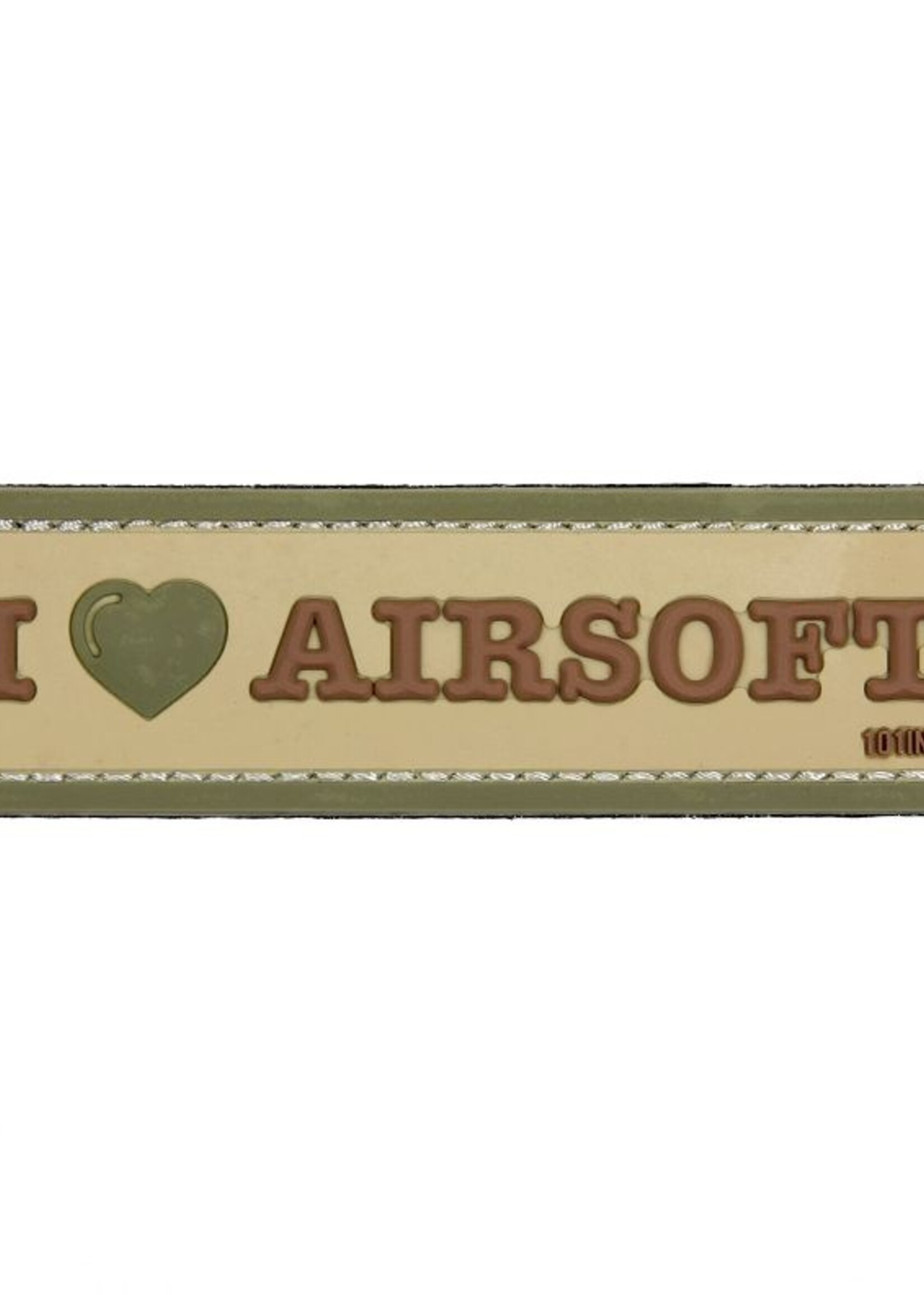 101 Inc I Love Airsoft PVC Patch (Coyote)