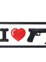 101 Inc I Love My Sidearm PVC Patch (White)