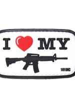 101 Inc I Love My M4 PVC Patch (White)