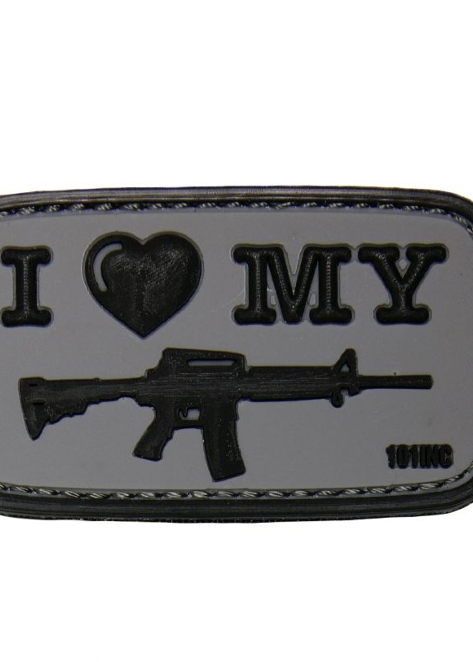 101 Inc I Love My M4 PVC Patch (Grey)