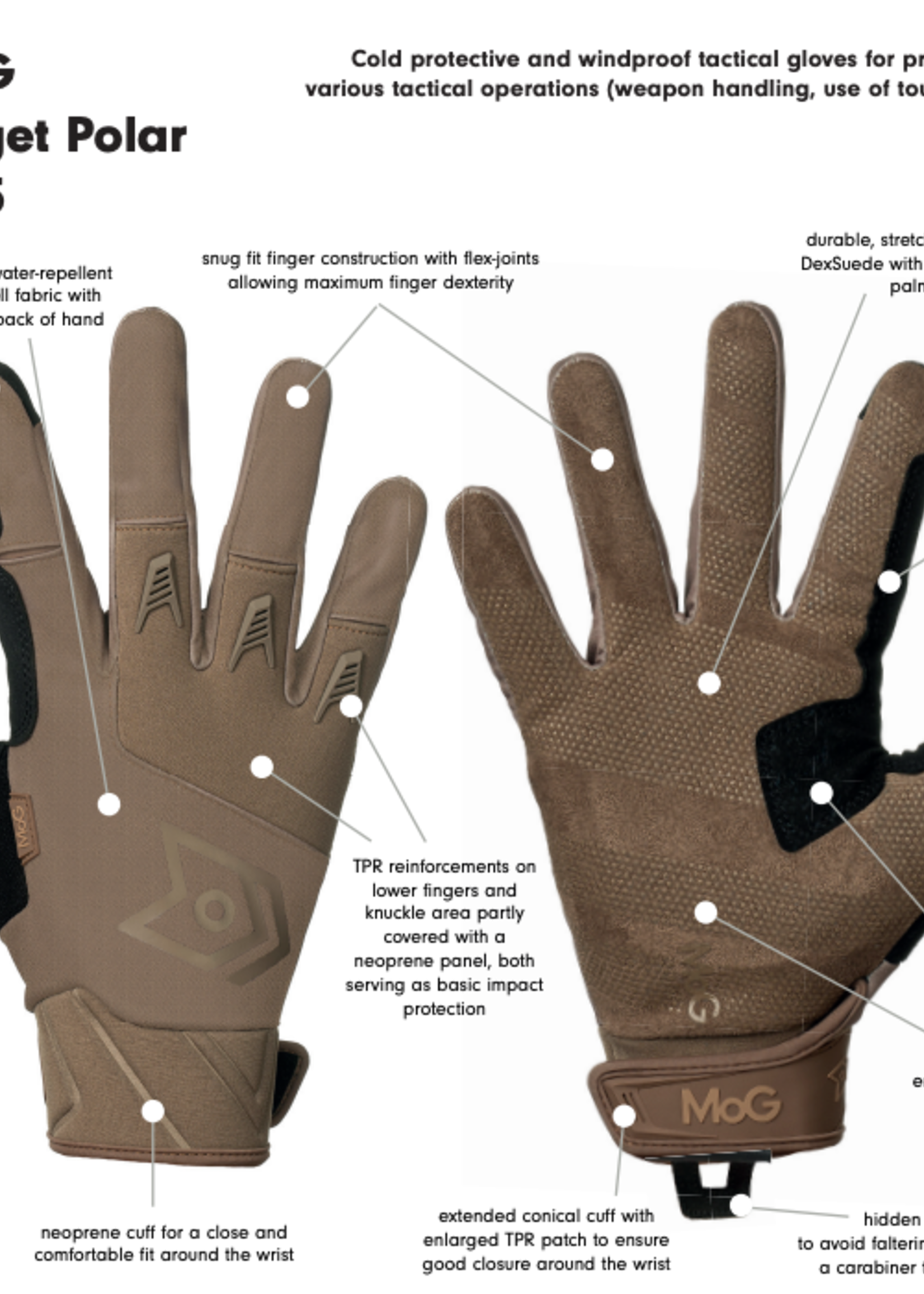 MoG Target 5505B Polar Winter Gloves (Coyote)