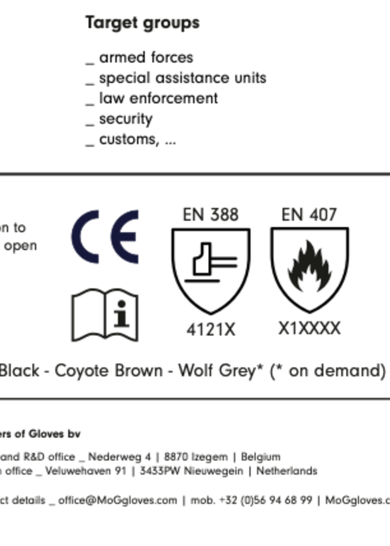 MoG Target 8114B Trivium High Abrasion Gloves (Coyote)