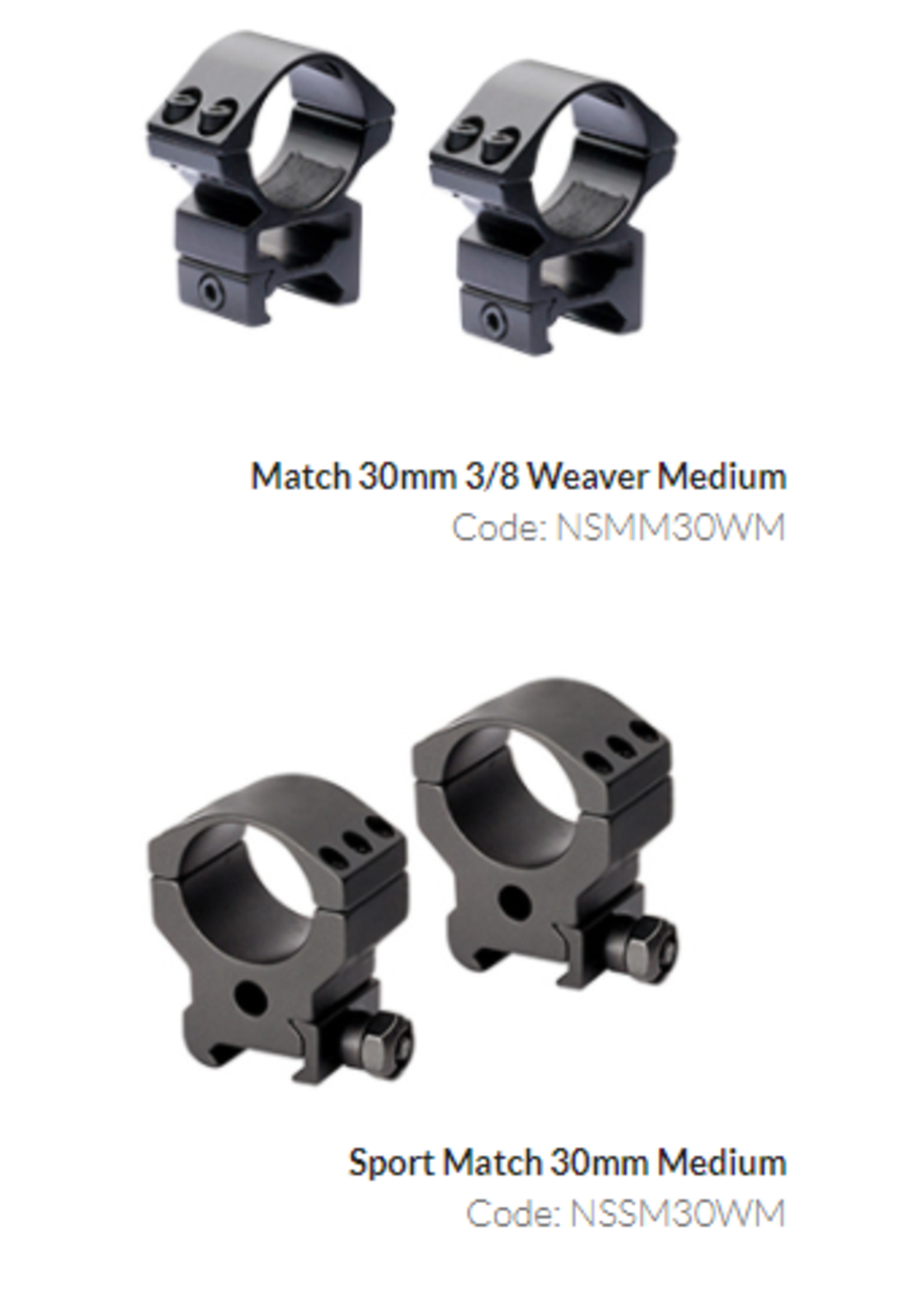 NIKKO STIRLING Mountmaster AO Match Scope Rings 25.4mm Dovetail (High)