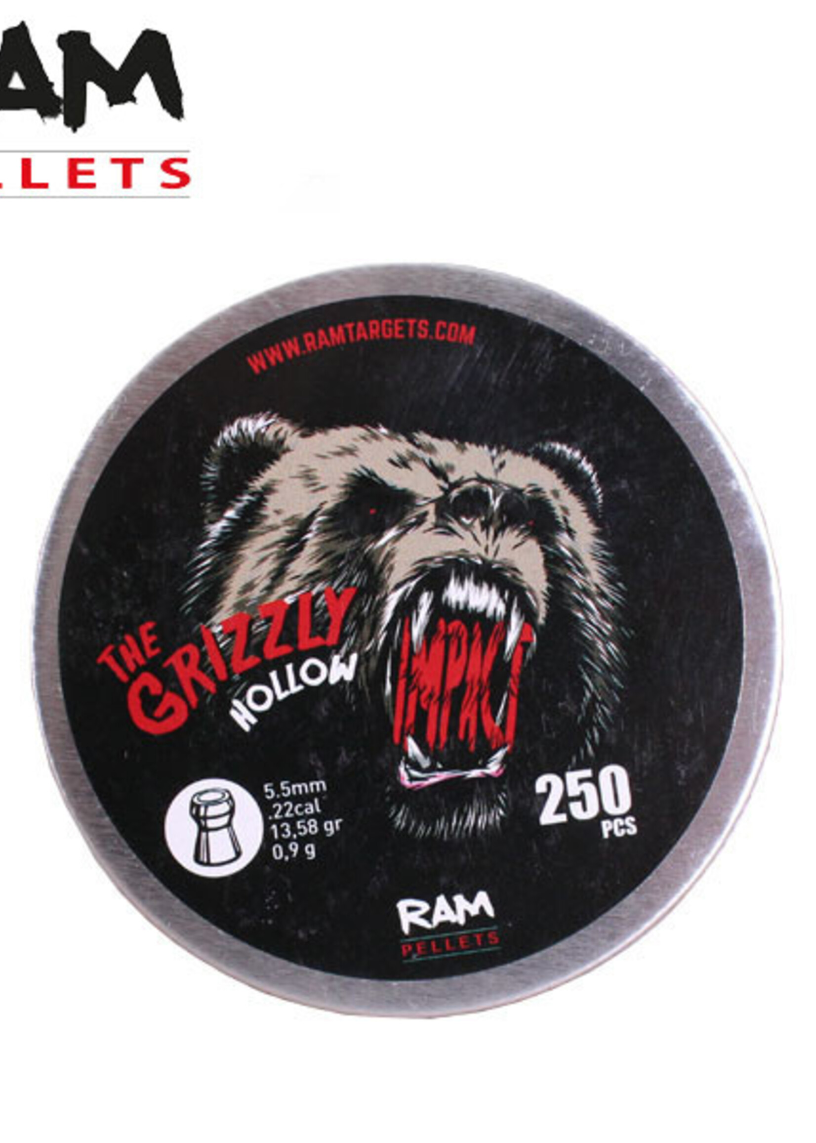 RAM Grizzly 5.5mm Pellets 250pcs (0,90g)
