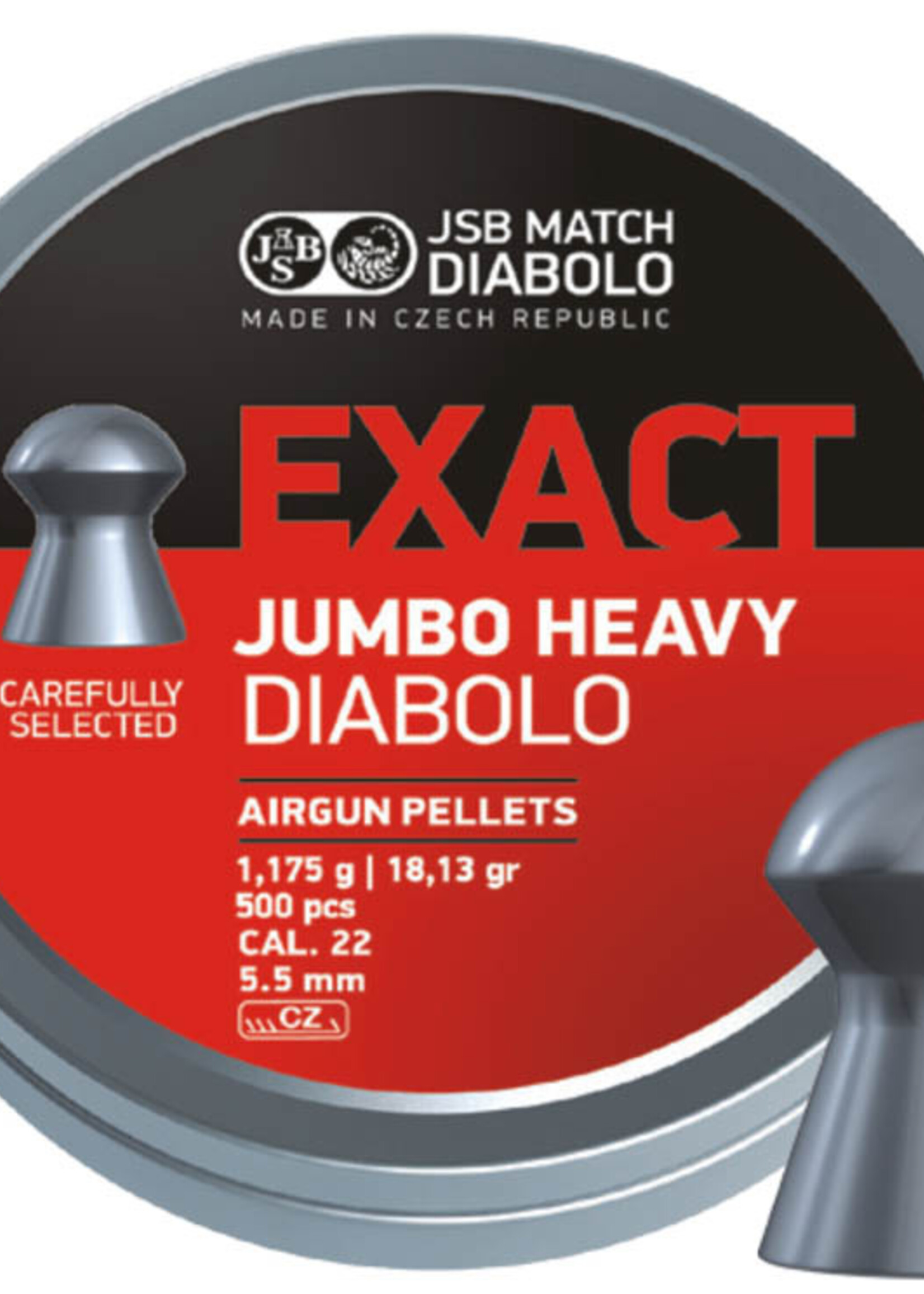 JSB Exact Diabolo Jumbo Heavy 5.5mm 18.13 grain 250pcs
