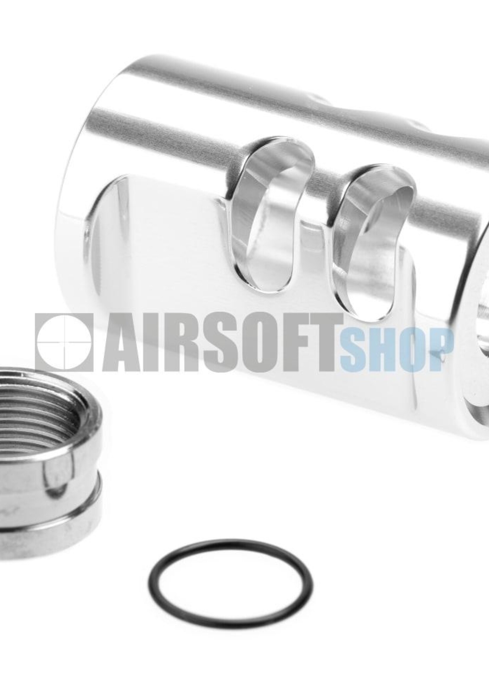 TTI Airsoft AAP-01 Type-A Compensator 14mm CCW (Silver)