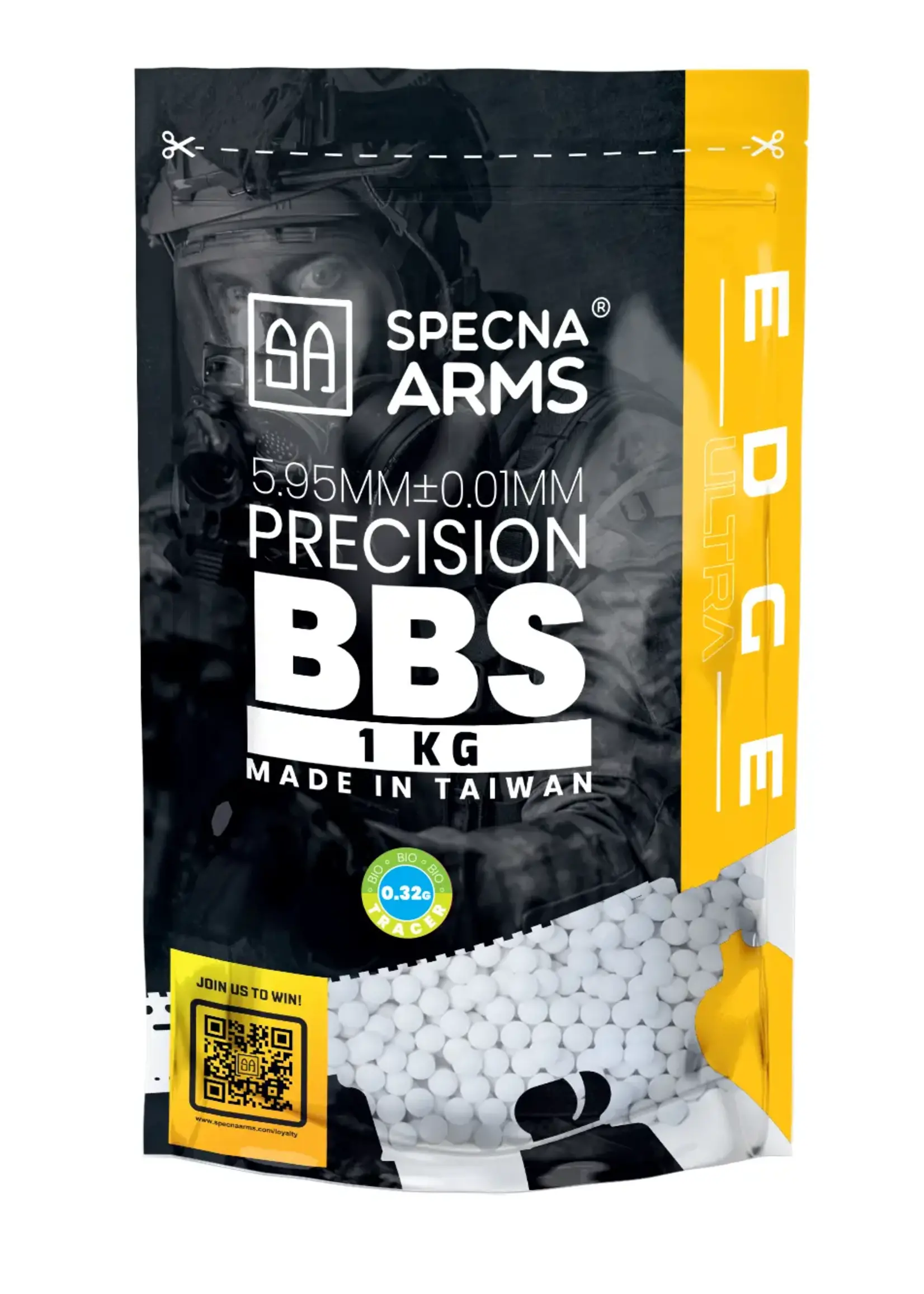 Specna Arms 0,32g EDGE ULTRA BIO Tracer BB Precision 1kg (Green)