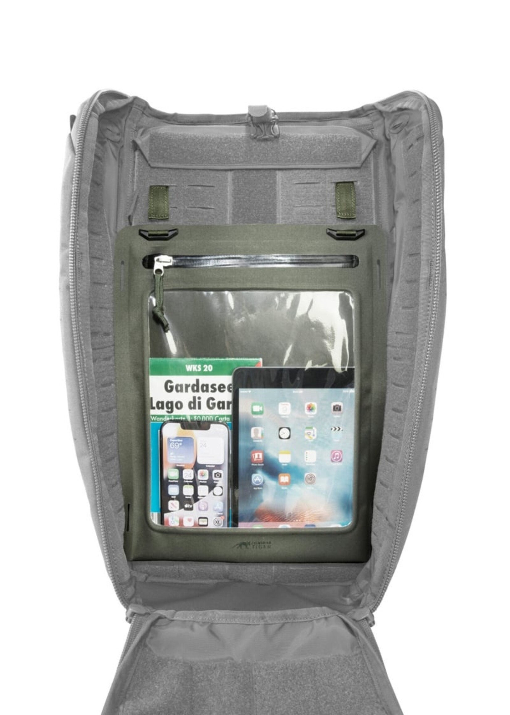 Tasmanian Tiger W-Pouch A4 Water Repellent (Stone Grey Olive)