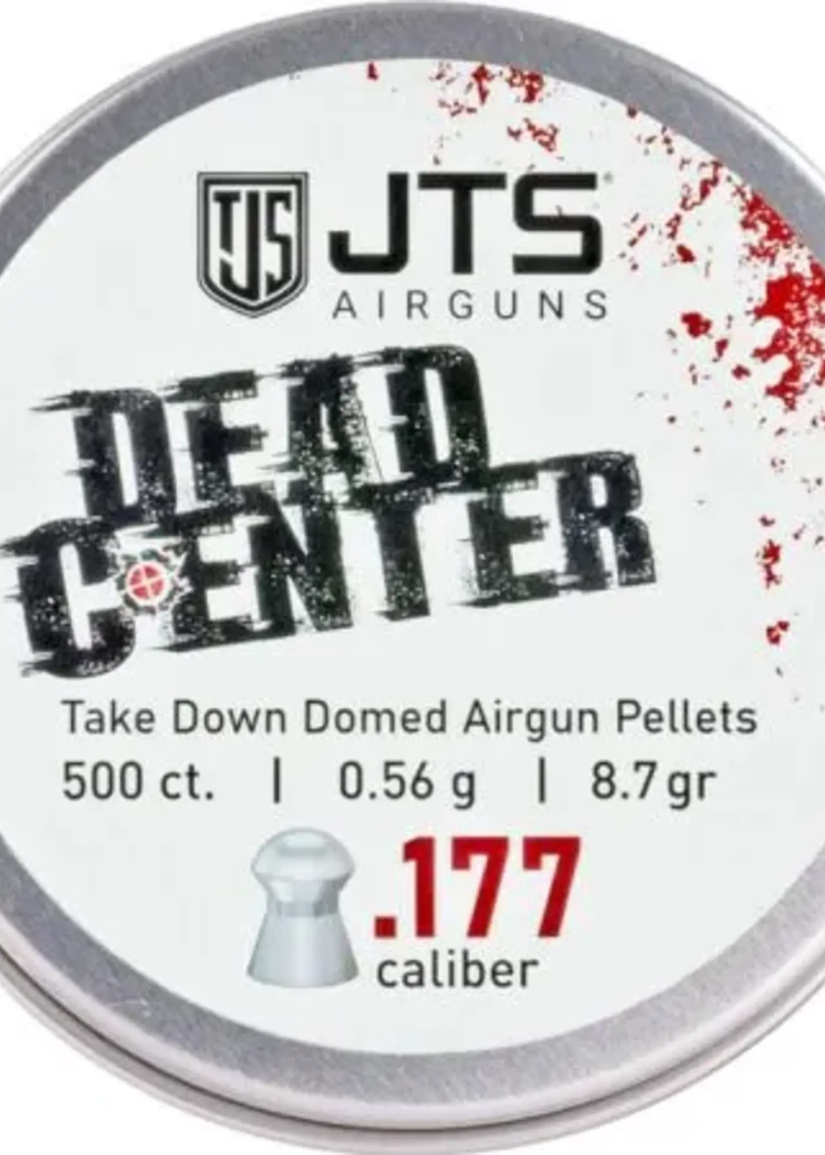 JTS Dead Center Precision Domed 4.5mm 500rds 8.7grain (0,56g)