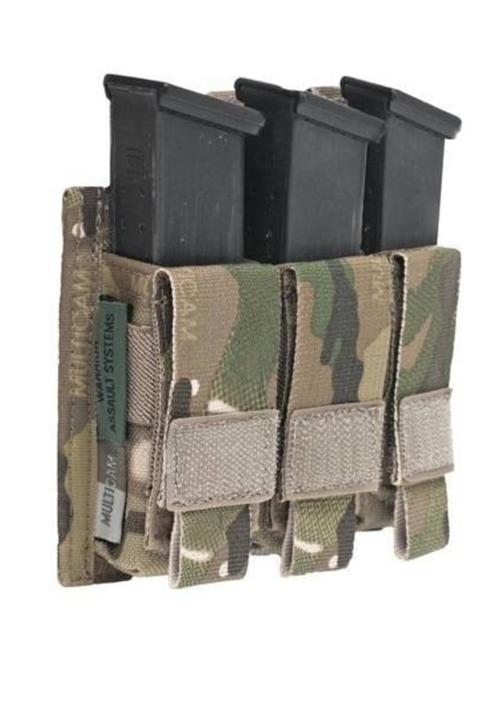 Warrior Assault Systems Triple Direct Action 9mm Pistol Mag Pouch (Multicam)