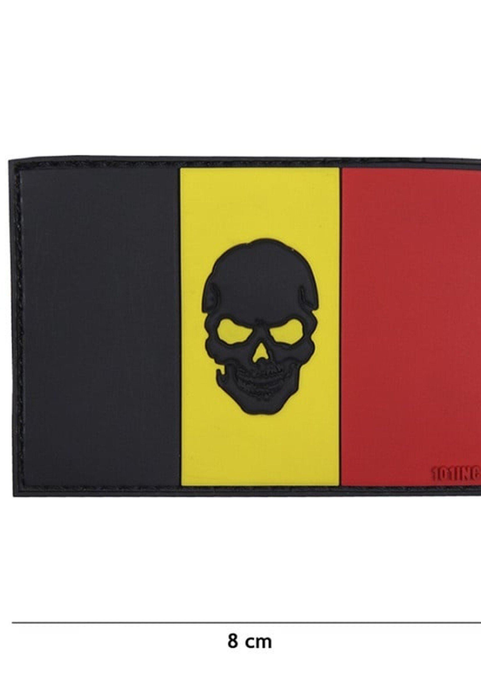 101 Inc Skull Flag Belgium PVC Patch