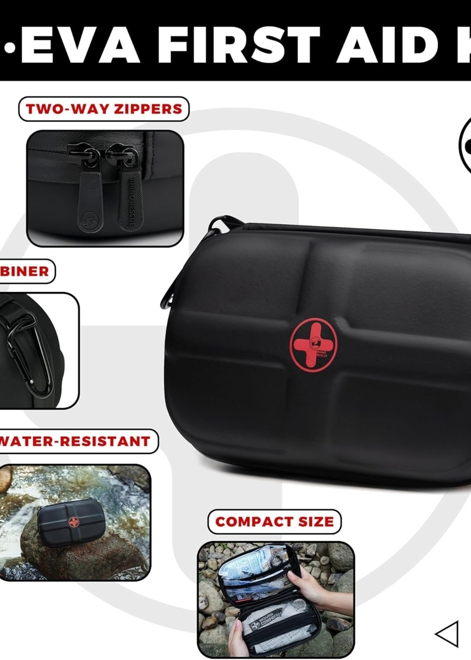 Rhino Rescue EVA First Aid Kit (Black)