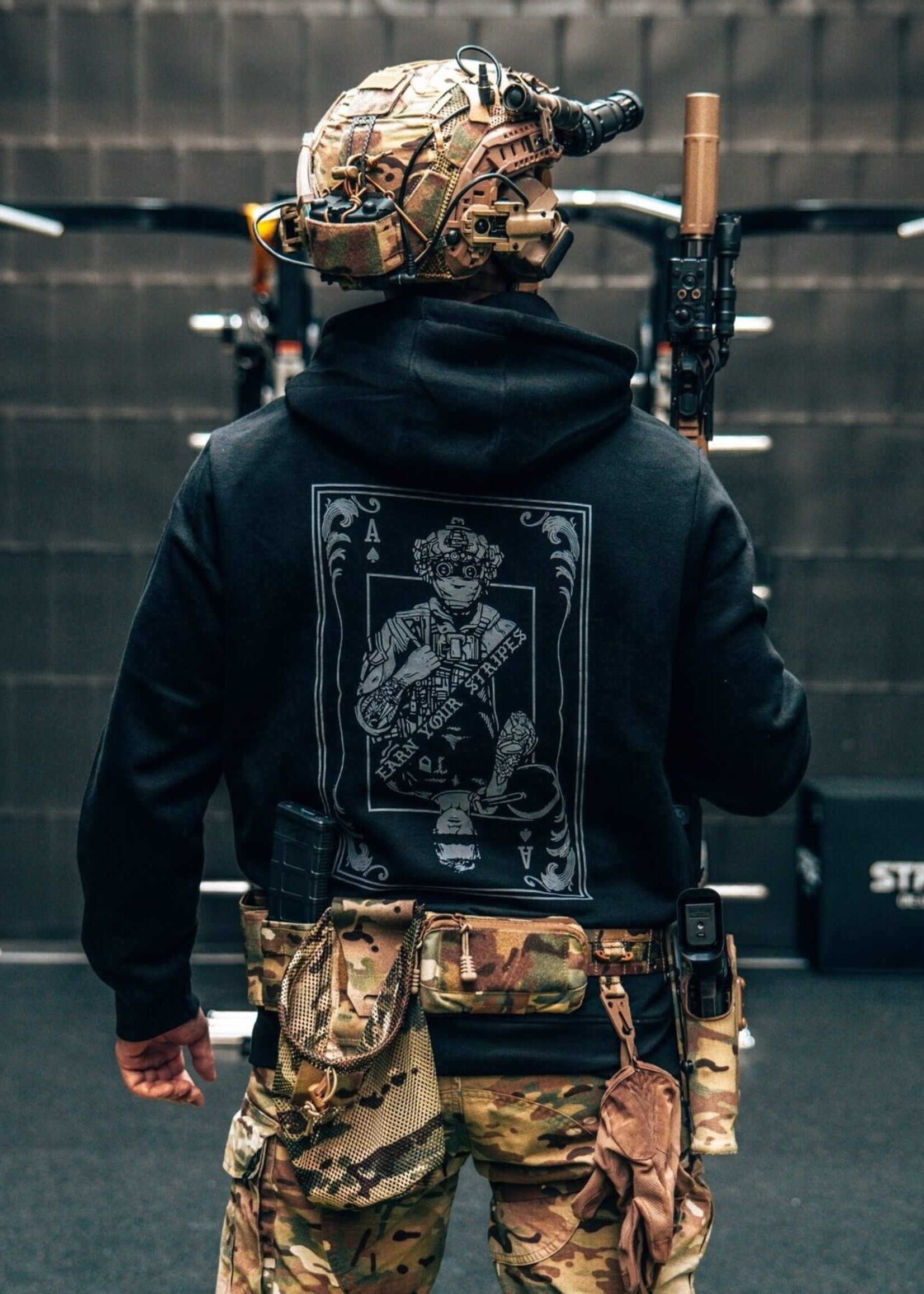 The Trace DTS Earn Your Stripes Hoodie (Black)