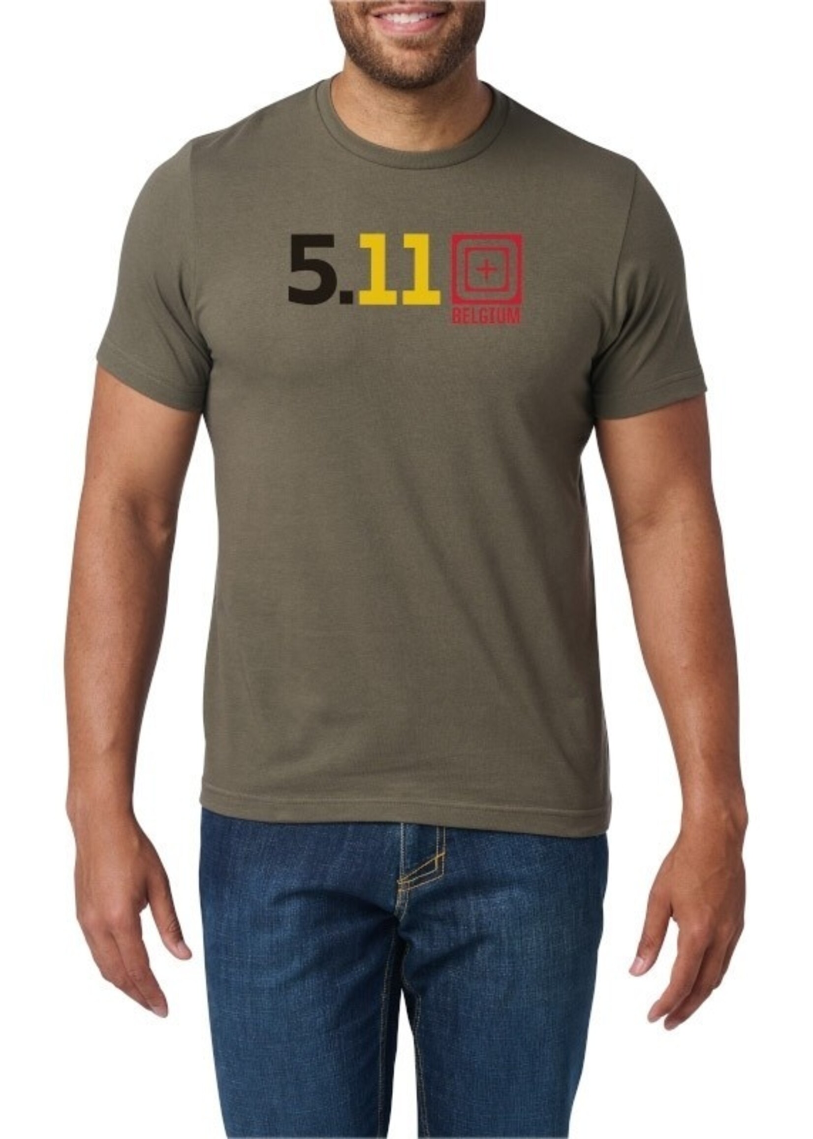 5.11 Tactical Belgium Fill Tee T-Shirt (Ranger Green)