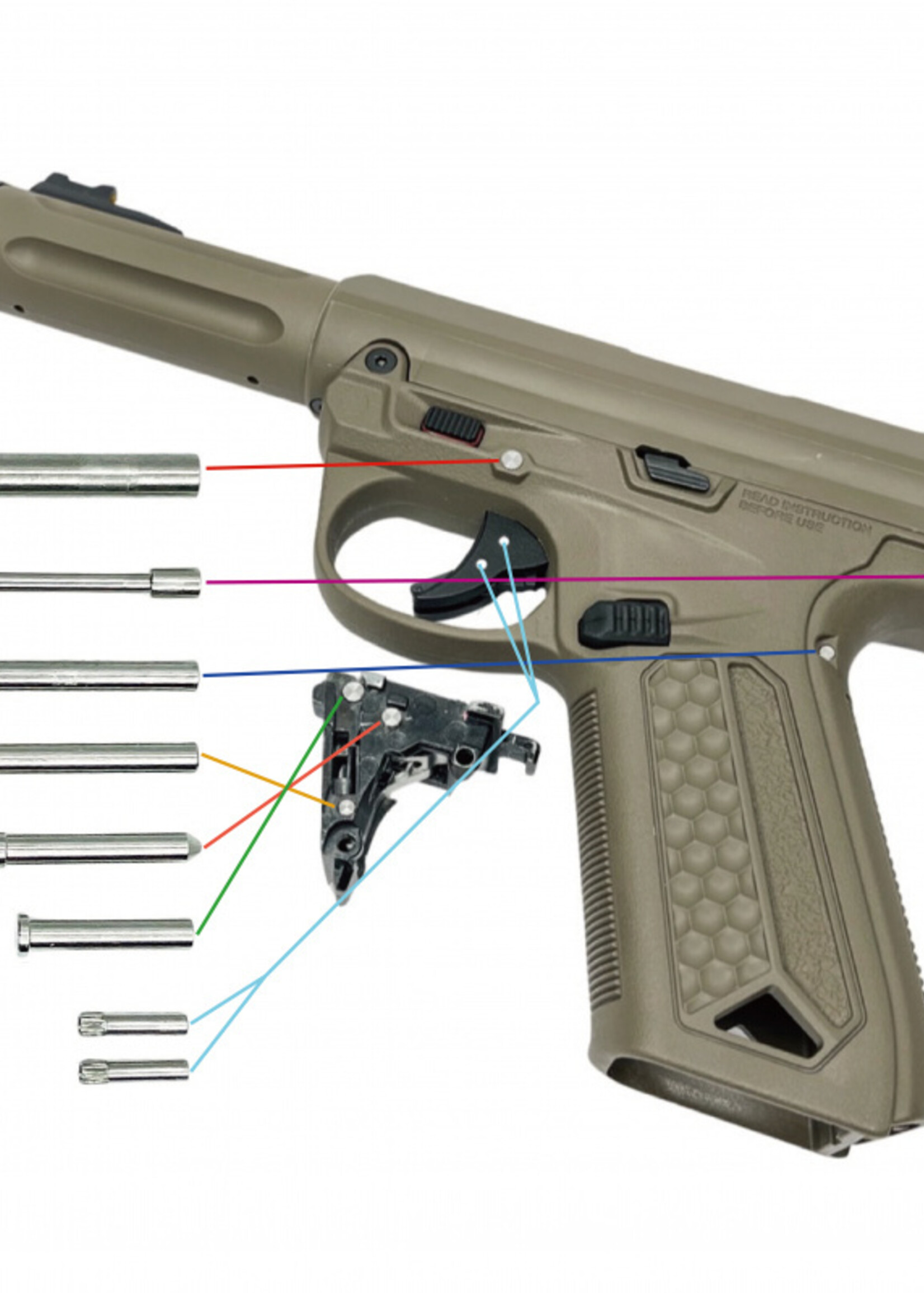 CTM TAC AAP-01 Stainless Steel Pin Set (Silver)