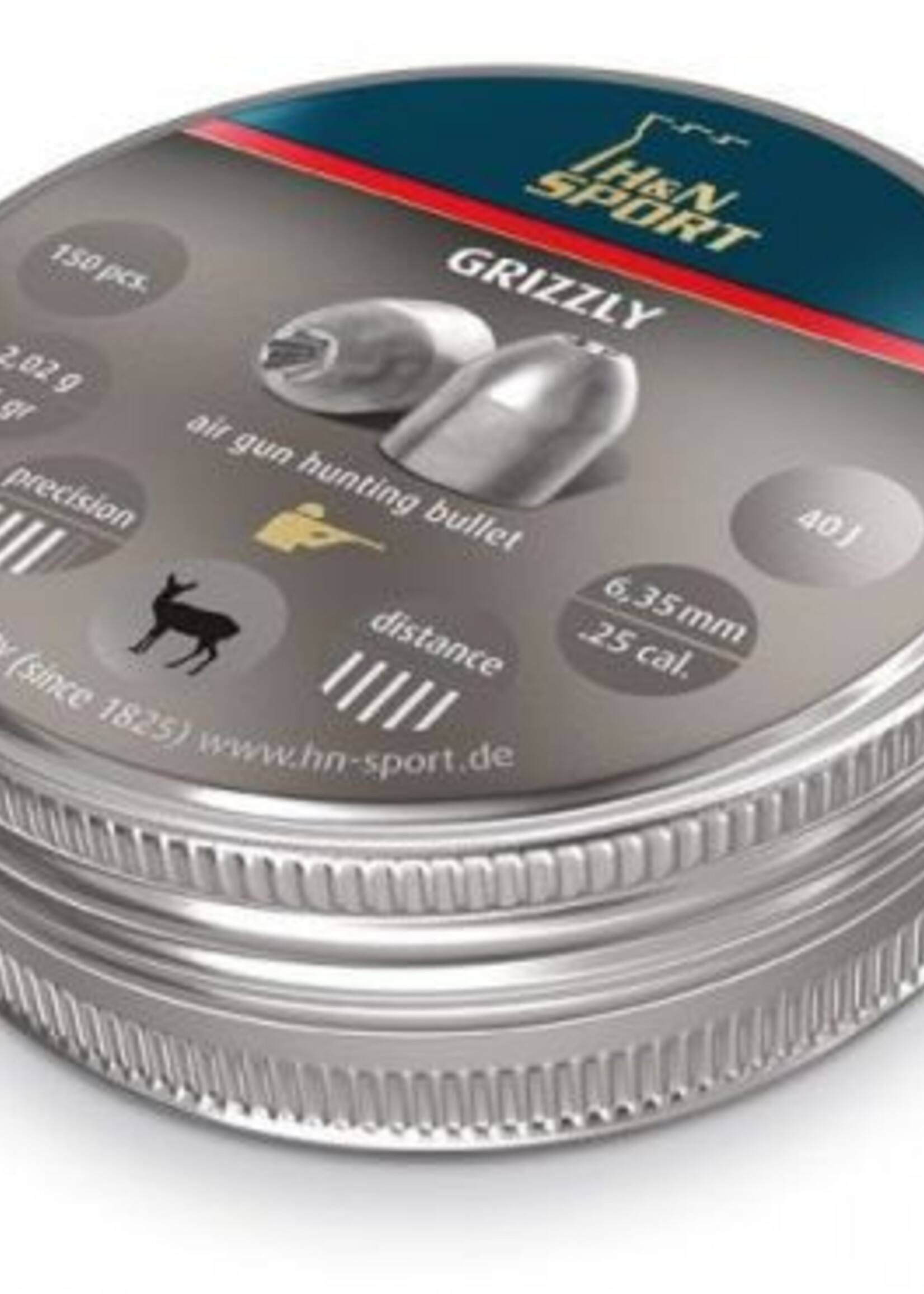 H&N Grizzly 6.35mm Pellets 150pcs