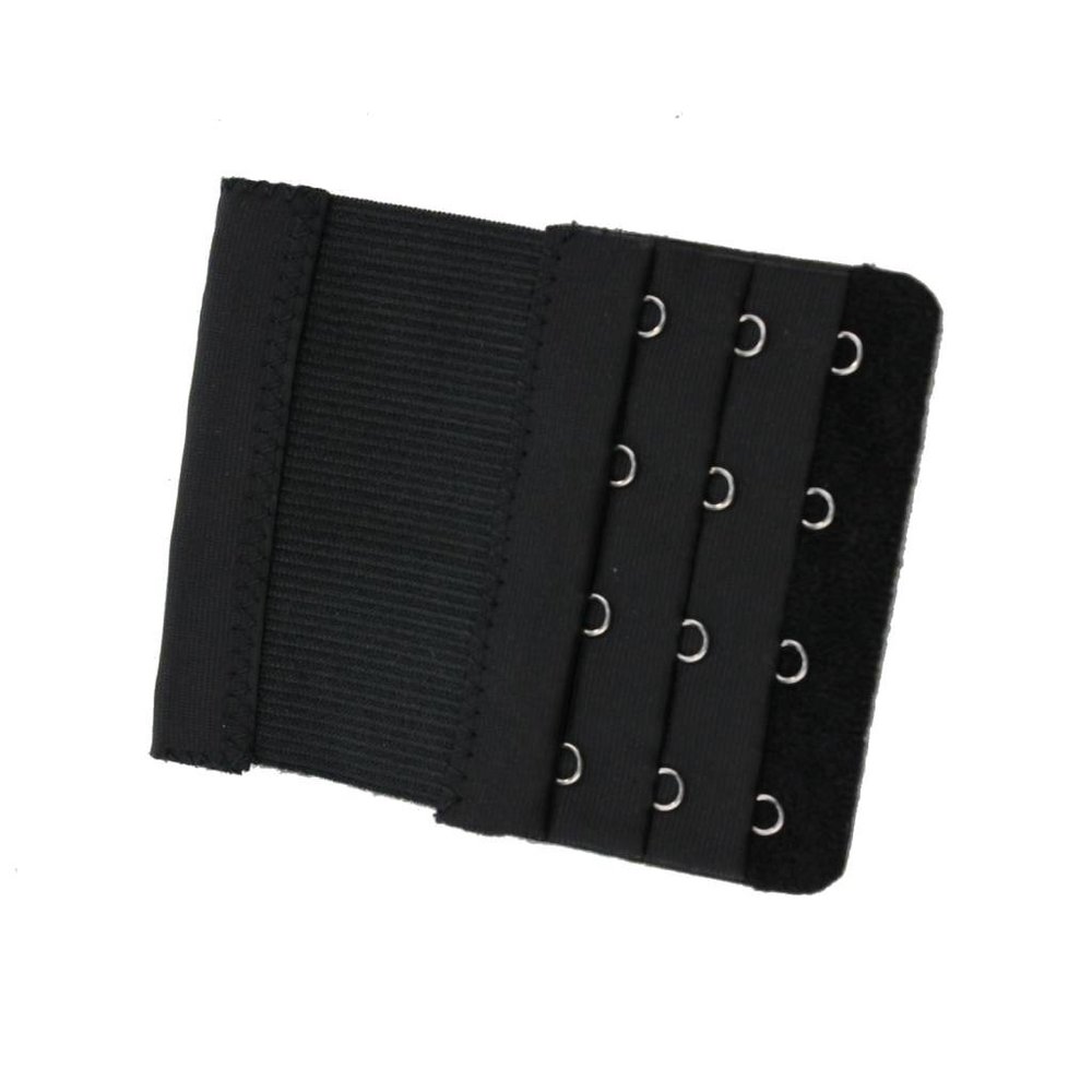 MooiEnZwanger Beha Verlengstuk / Verlenger 4 Haaks met Elastiek Zwart (per stuk) MooiEnZwanger Beha Verlengstuk / Verlenger 4 Haaks met Elastiek Zwart (per stuk)