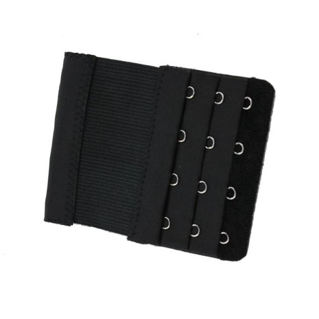 MooiEnZwanger Beha Verlengstuk / Verlenger 4 Haaks met Elastiek Zwart (per stuk) MooiEnZwanger Beha Verlengstuk / Verlenger 4 Haaks met Elastiek Zwart (per stuk)