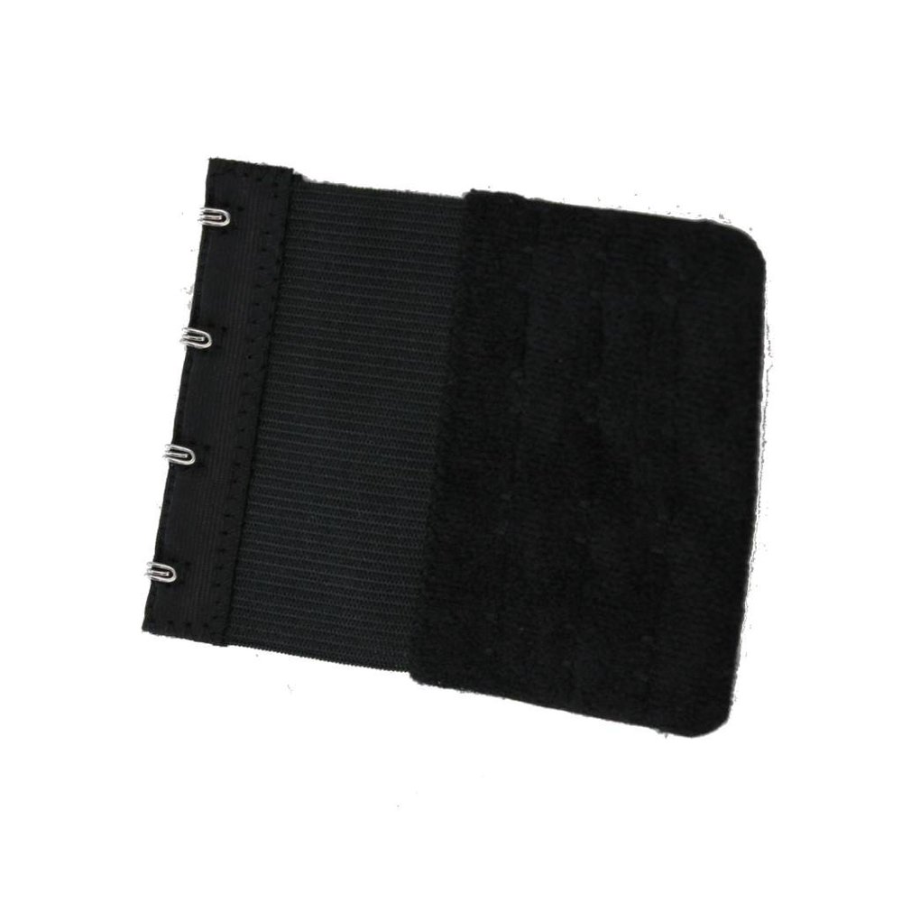 MooiEnZwanger Beha Verlengstuk / Verlenger 4 Haaks met Elastiek Zwart (per stuk) MooiEnZwanger Beha Verlengstuk / Verlenger 4 Haaks met Elastiek Zwart (per stuk)