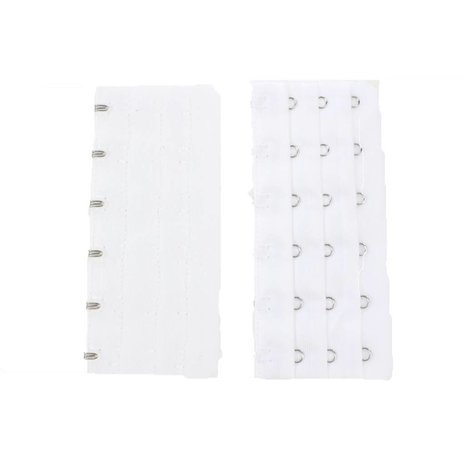 MooiEnZwanger Beha / Corset Verlengstuk / Verlenger 6 Haaks Wit (per stuk)