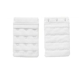 MooiEnZwanger Beha Verlengstuk 3 Haaks Wit (2 Pack)