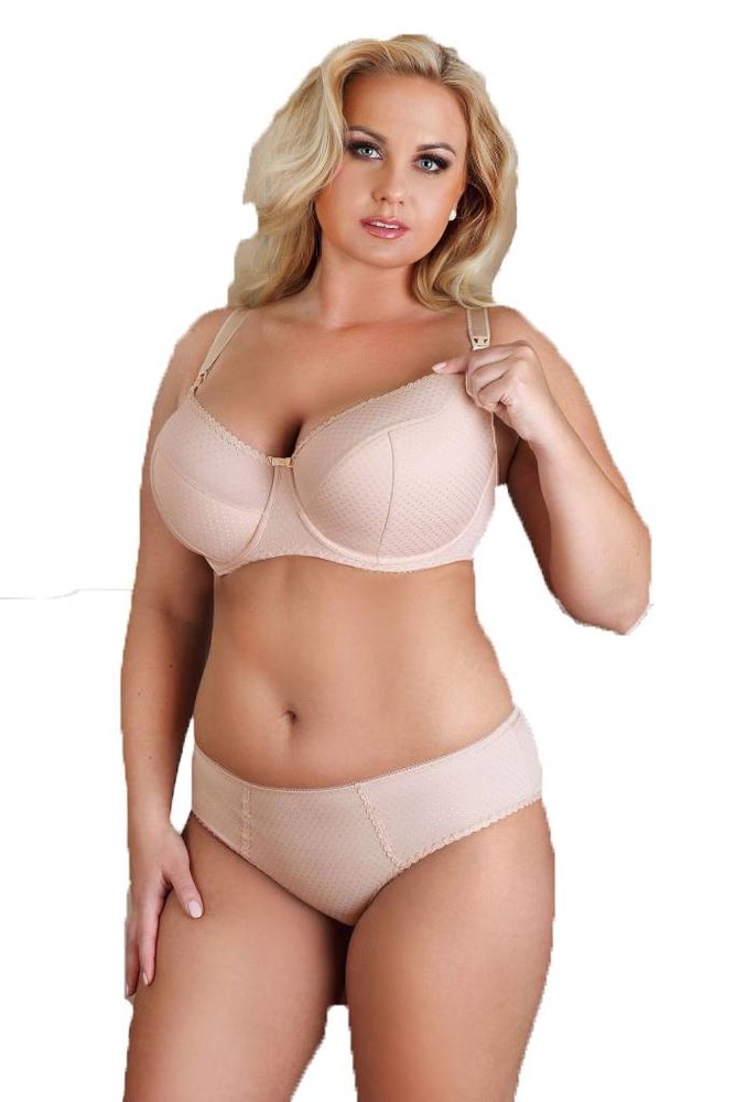 Lupoline Voedingsbh/zwangerschapsbh Beige Dots met beugel en licht voorgevormd Lupoline Voedingsbh/zwangerschapsbh Beige Dots met beugel en licht voorgevormd