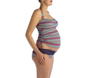 Pez D'or ZwangerschapsTankini Collored Stripe