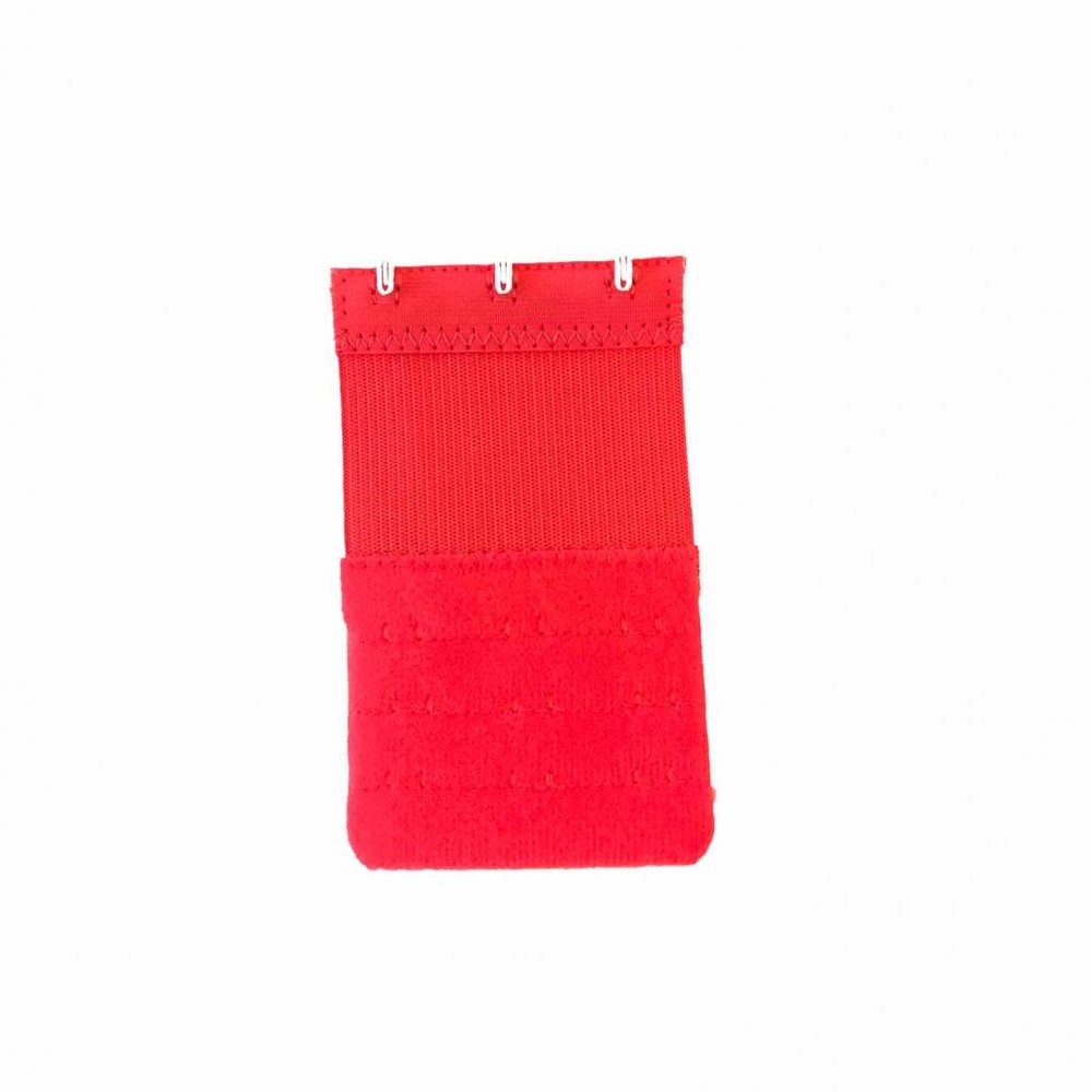 MooiEnZwanger Beha Verlengstuk / Verlenger 3 Haaks met Elastiek Rood(per stuk)