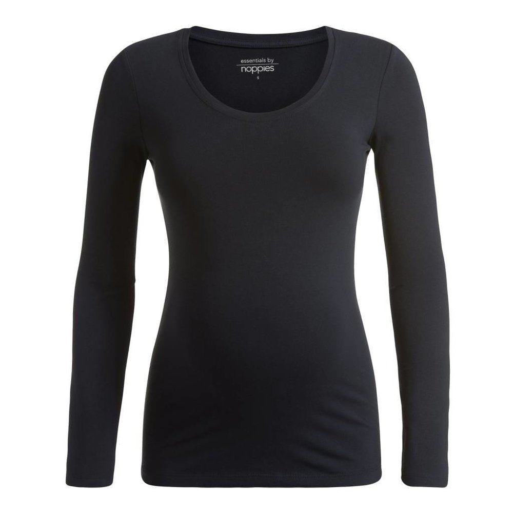 Noppies Zwangerschapsshirt Positieshirt Amsterdam Ronde Hals Lange Mouw Donker Blauw