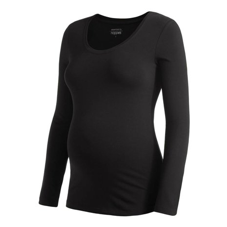 Noppies Zwangerschapsshirt Positieshirt Amsterdam Ronde Hals Lange Mouw Zwart Noppies Zwangerschapsshirt Positieshirt Amsterdam Ronde Hals Lange Mouw Zwart
