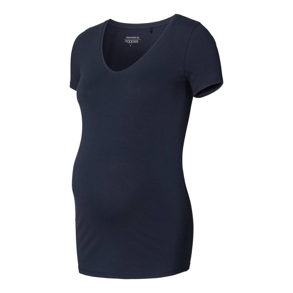 Noppies Zwangerschapsshirt Positieshirt V Hals Amsterdam Korte Mouw Donker Blauw Noppies Zwangerschapsshirt Positieshirt V Hals Amsterdam Korte Mouw Donker Blauw