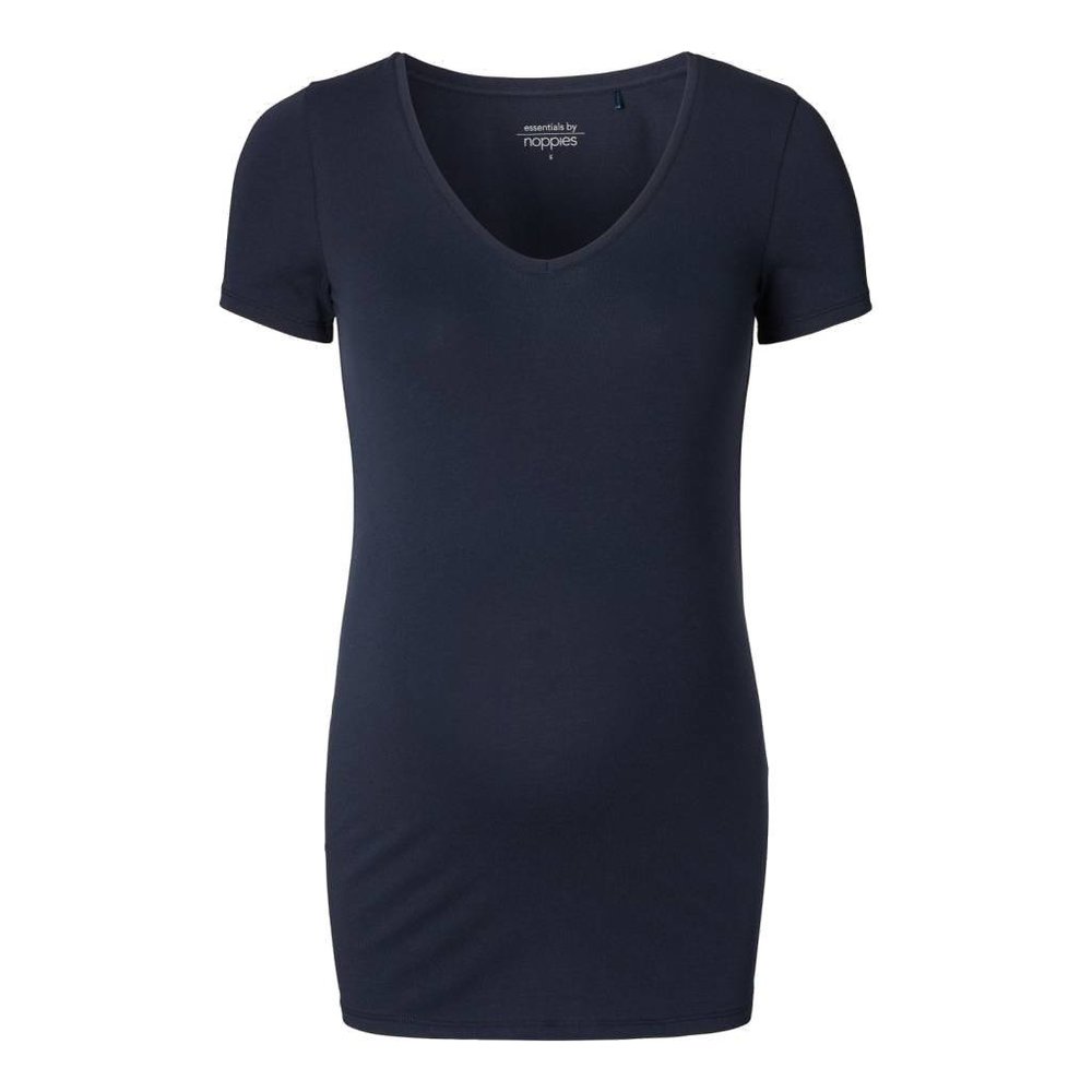 Noppies Zwangerschapsshirt Positieshirt V Hals Amsterdam Korte Mouw Donker Blauw Noppies Zwangerschapsshirt Positieshirt V Hals Amsterdam Korte Mouw Donker Blauw