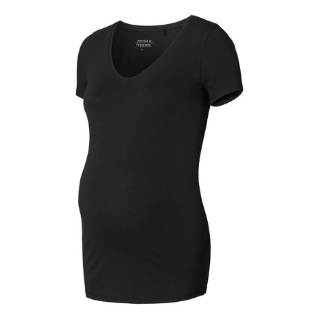 Noppies Zwangerschapsshirt V Hals Amsterdam Korte Mouw Zwart Noppies Zwangerschapsshirt V Hals Amsterdam Korte Mouw Zwart
