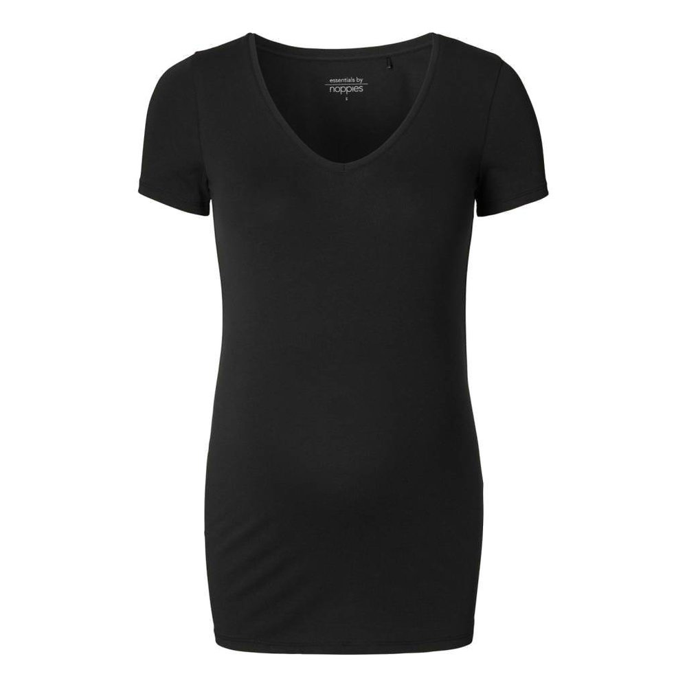 Noppies Zwangerschapsshirt V Hals Amsterdam Korte Mouw Zwart Noppies Zwangerschapsshirt V Hals Amsterdam Korte Mouw Zwart