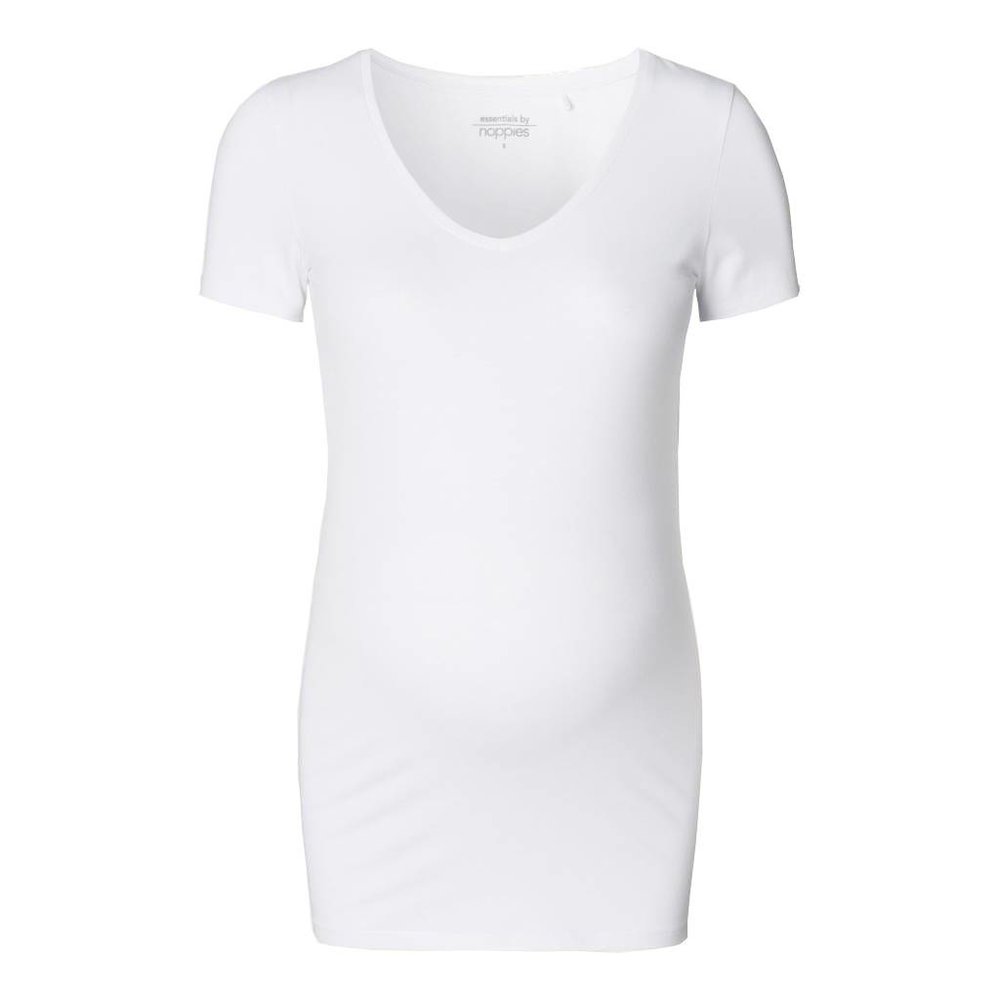 Noppies Zwangerschapsshirt Positieshirt V Hals Amsterdam Korte Mouw Wit