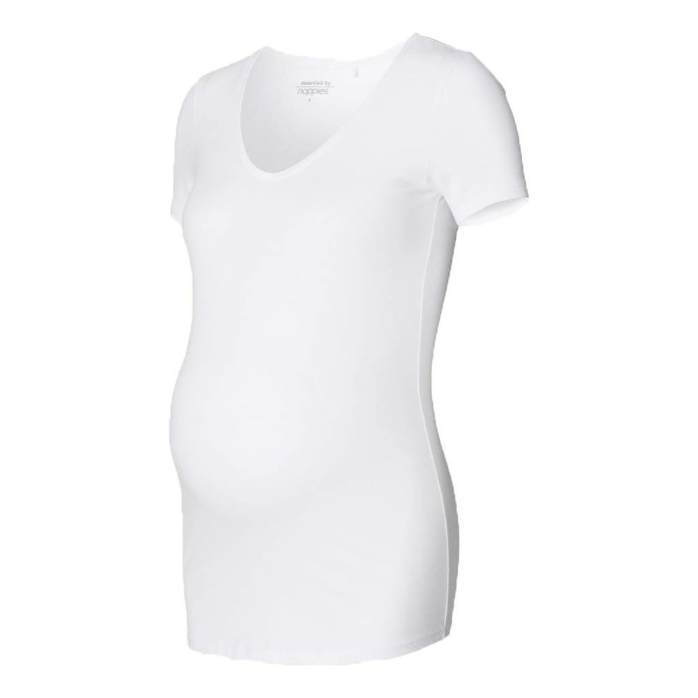 Noppies Zwangerschapsshirt Positieshirt V Hals Amsterdam Korte Mouw Wit