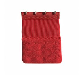 MooiEnZwanger Beha Verlenger 4 Haakjes Rood met Elastiek  (per stuk)