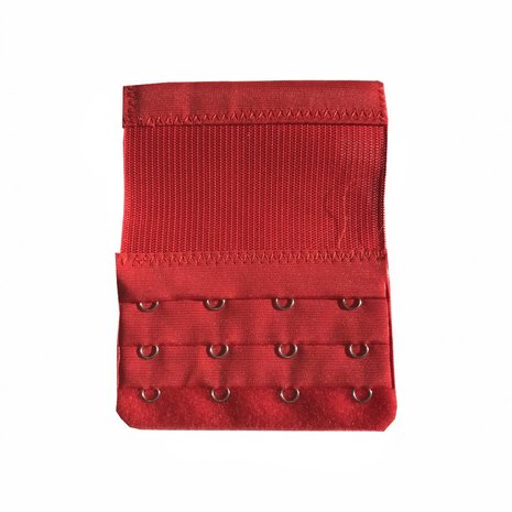 MooiEnZwanger Beha Verlengstuk / Verlenger 4 Haaks Rood met Elastiek (per stuk) MooiEnZwanger Beha Verlengstuk / Verlenger 4 Haaks Rood met Elastiek (per stuk)