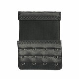 MooiEnZwanger Beha Verlenger 4 Haakjes zwart met extra lang  Elastiek  (per stuk)